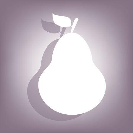 Fruit icon with shadow on perple background. Flat style.のイラスト素材