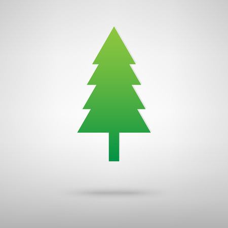 New year tree icon with shadow on gray backgroundのイラスト素材