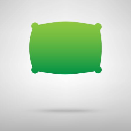 Pillow icon with shadow on gray backgroundのイラスト素材