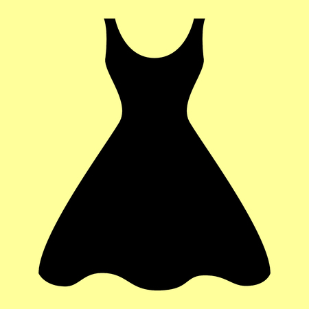 Woman dress sign. Flat style icon vector illustration.のイラスト素材