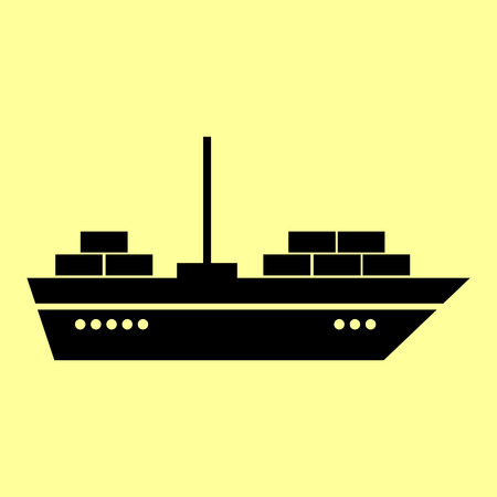 Ship sign. Flat style icon vector illustration.のイラスト素材