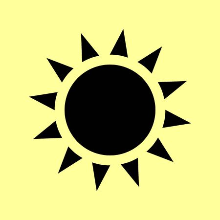 Sun sign. Flat style icon vector illustration.のイラスト素材