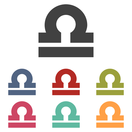 Zodiac icons set isolated on white backgroundのイラスト素材