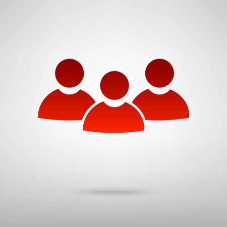 Flat red icon on the grey backgroundのイラスト素材