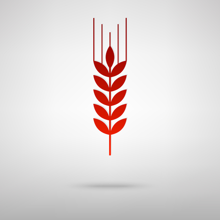 Wheat red icon on the grey backgroundのイラスト素材
