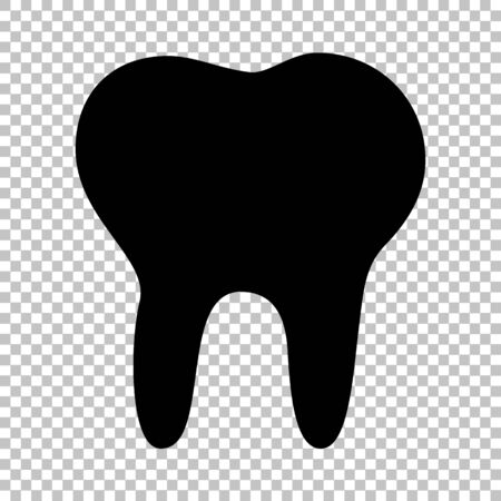 Tooth sign. Flat style icon on transparent backgroundのイラスト素材