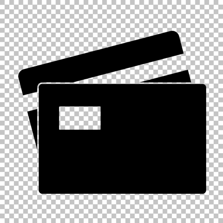 Credit Card sign. Flat style icon on transparent backgroundのイラスト素材