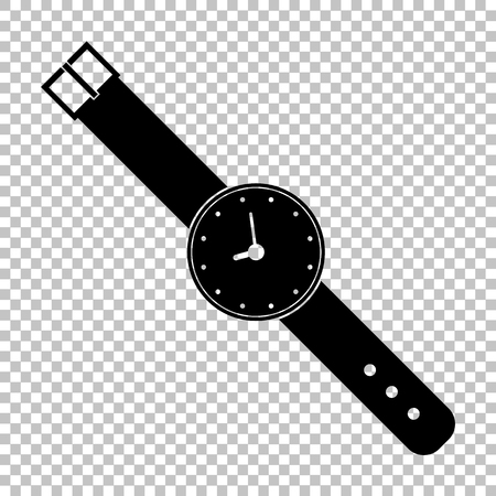 Watch sign. Flat style icon on transparent backgroundのイラスト素材