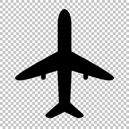 Airplane sign. Flat style icon on transparent backgroundのイラスト素材