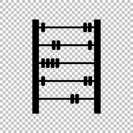 Retro abacus sign. Flat style icon on transparent backgroundのイラスト素材