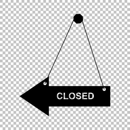 Closed sign. Flat style icon on transparent backgroundのイラスト素材