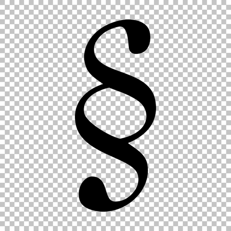 Paragraph sign. Flat style icon on transparent backgroundのイラスト素材