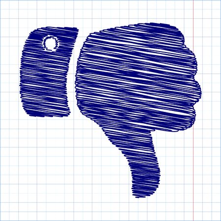 Hand icon with pen and school paper effectのイラスト素材