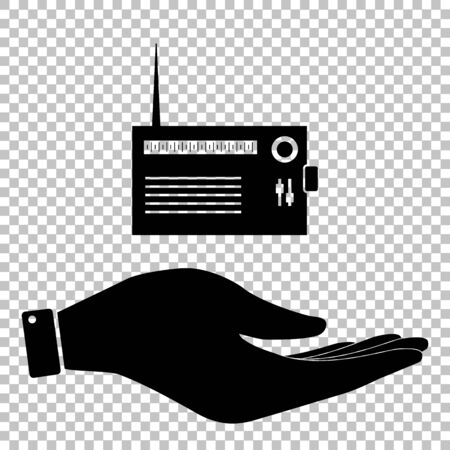 Radio sign. Flat style icon vector illustration.のイラスト素材