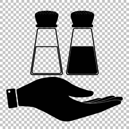 Salt and pepper sign. Flat style icon vector illustration.のイラスト素材