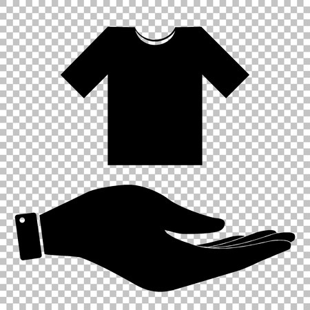 T-shirt sign. Flat style icon vector illustration.のイラスト素材