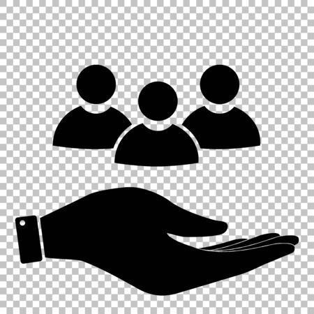 Team work sign. Flat style icon vector illustration.のイラスト素材