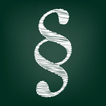 Paragraph sign. Flat style icon with chalk effectのイラスト素材