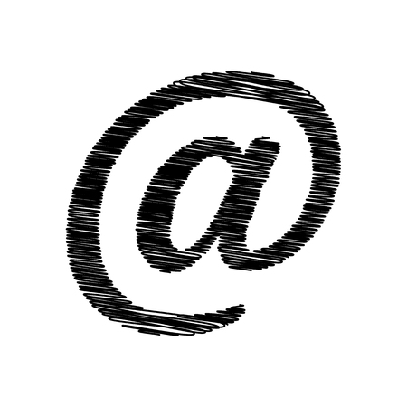 Mail sign. Flat style icon on transparent backgroundのイラスト素材