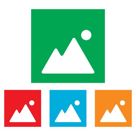 Image sign. Colorfull set isolated on white backgroundのイラスト素材