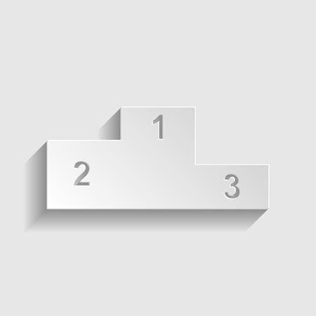Sofa sign. Paper style icon with shadow on gray.のイラスト素材