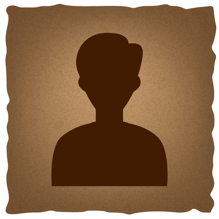 User avatar. Anonymous sign. Coffee style on old paper.のイラスト素材