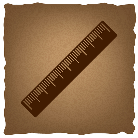 Centimeter ruler sign. Coffee style on old paper.のイラスト素材
