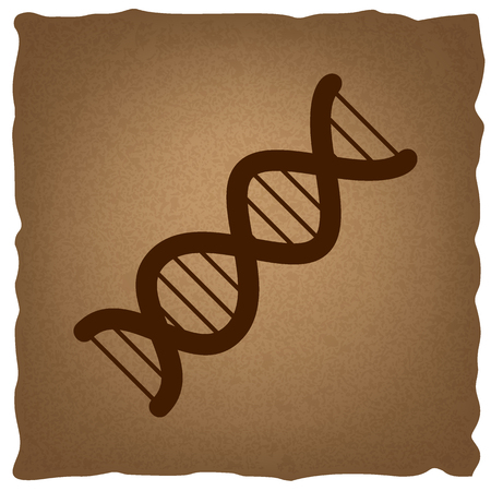 The DNA sign. Coffee style on old paper.のイラスト素材