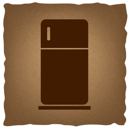 Refrigerator sign. Coffee style on old paper.のイラスト素材