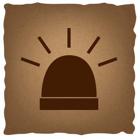 Police single sign. Coffee style on old paper.のイラスト素材