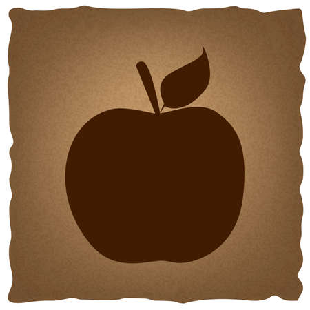 Apple sign. Coffee style on old paper.のイラスト素材