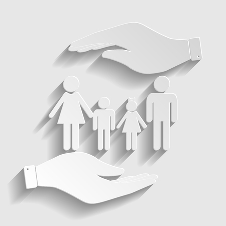 Family sign. Flat style icon vector illustration.のイラスト素材