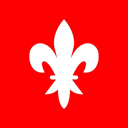 Elements for design. White icon on red background.のイラスト素材