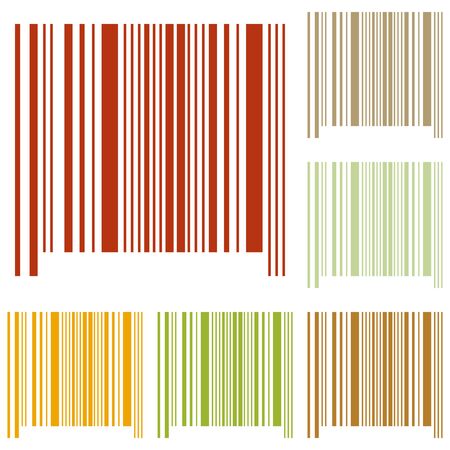 Bar code sign. Colorful autumn set of icons.のイラスト素材