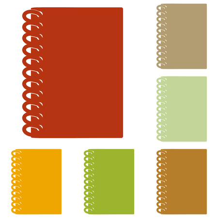 Notebook simple sign. Colorful autumn set of icons.のイラスト素材