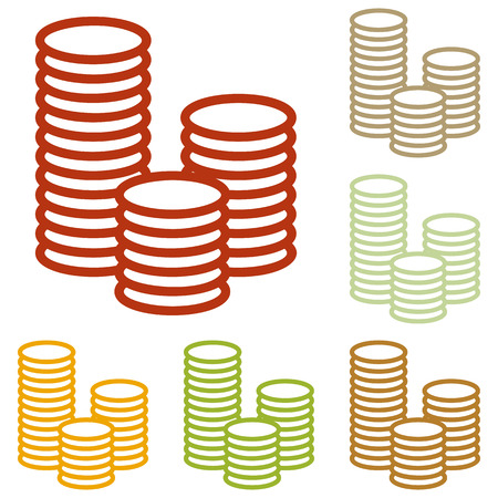 Money sign illustration. Colorful autumn set of icons.のイラスト素材