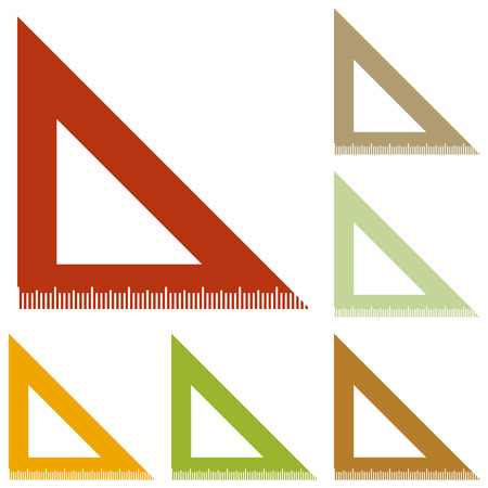 Ruler sign illustration. Colorful autumn set of icons.のイラスト素材