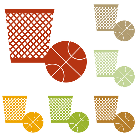 Trash sign illustration. Colorful autumn set of icons.のイラスト素材