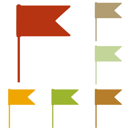 Flag sign illustration. Colorful autumn set of icons.のイラスト素材