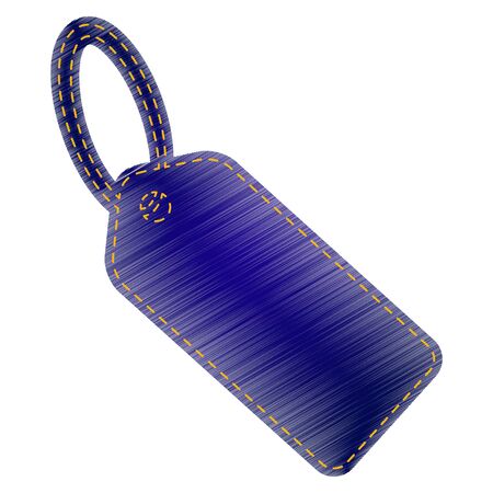 Tag sign illustration. Jeans style icon on white background.のイラスト素材