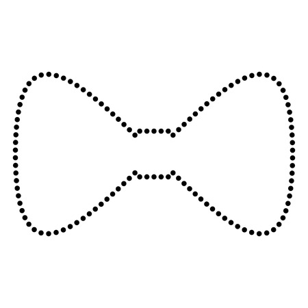 Bow Tie icon. Dot style or bullet style icon on white.のイラスト素材