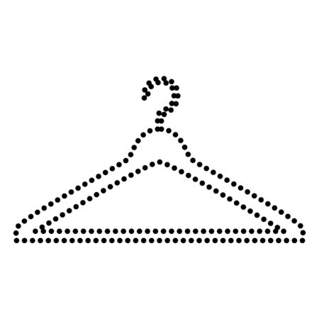 Hanger sign illustration. Dot style or bullet style icon on white.のイラスト素材