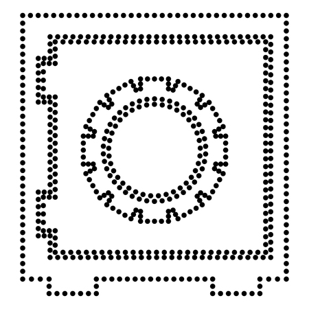 Safe sign illustration. Dot style or bullet style icon on white.のイラスト素材