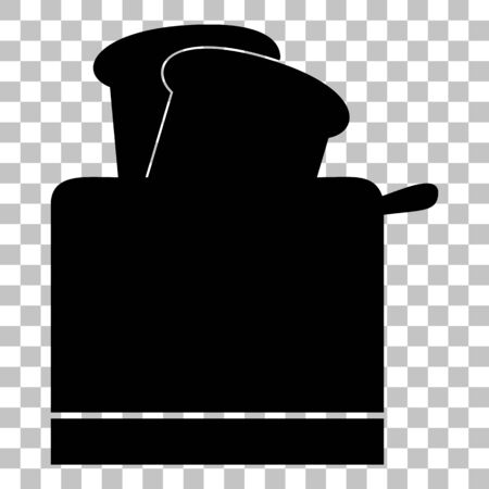 Toaster simple sign. Flat style black icon on transparent background.のイラスト素材
