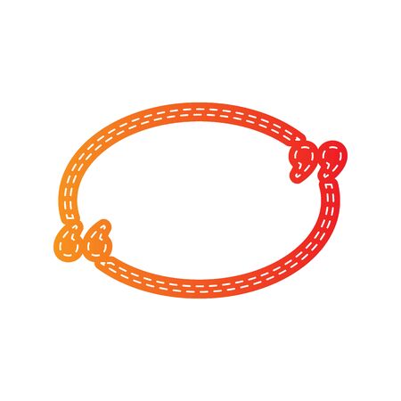 Text quote sign. Orange applique isolated.のイラスト素材