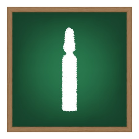 Medical ampoule sign. White chalk effect on green school board.のイラスト素材