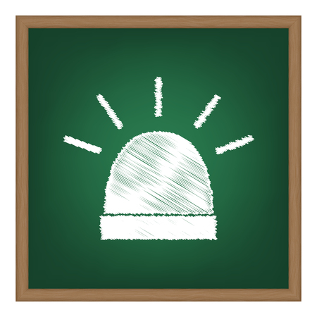 Police single sign. White chalk effect on green school board.のイラスト素材