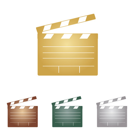 Film clap board cinema sign.のイラスト素材