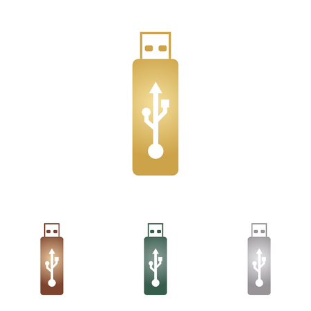 Vector USB flash drive sign.のイラスト素材