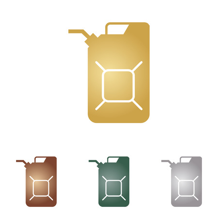 Jerrycan oil sign. Jerry can oil sign.のイラスト素材